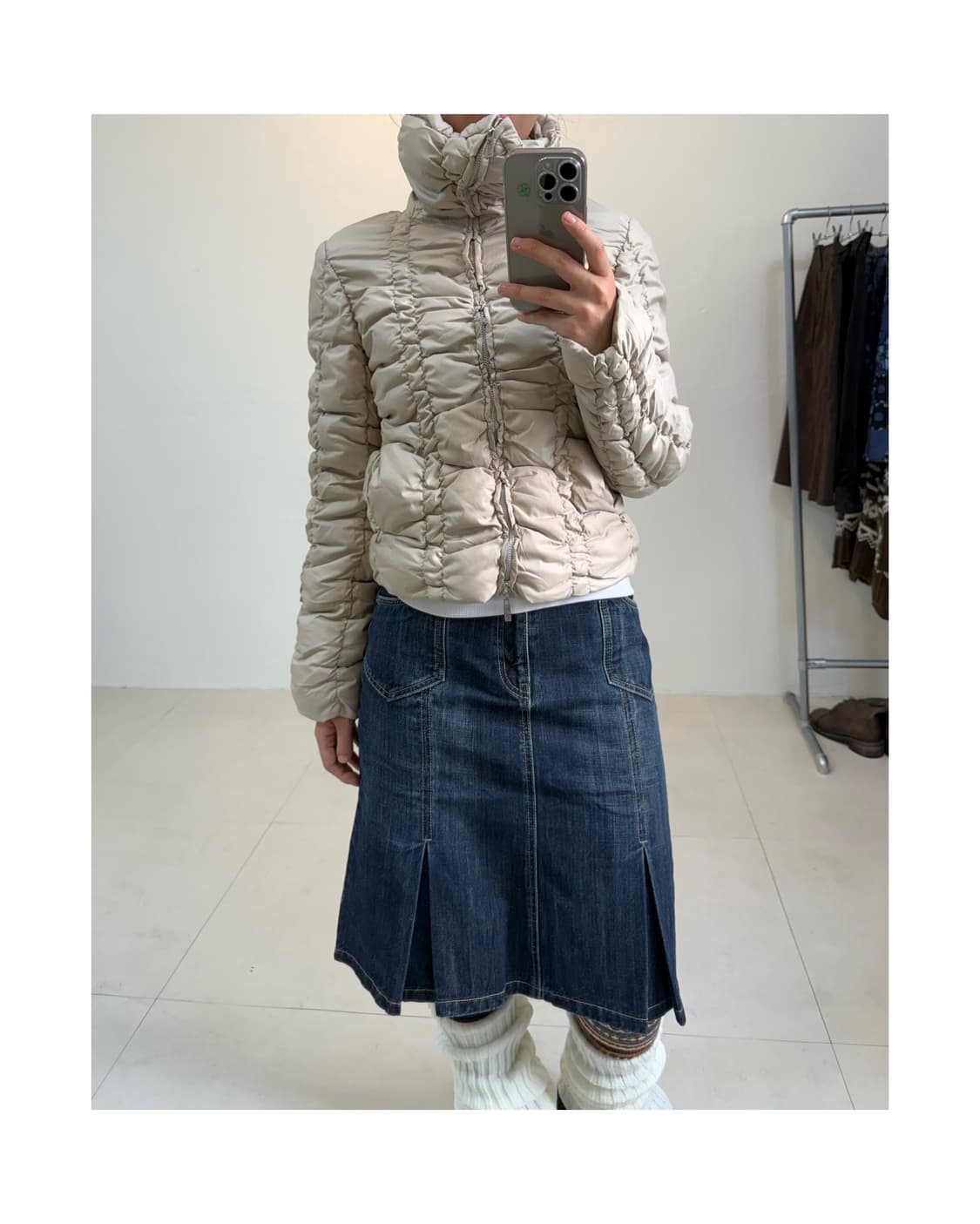 빈티지 셔링 패딩 상품이미지1