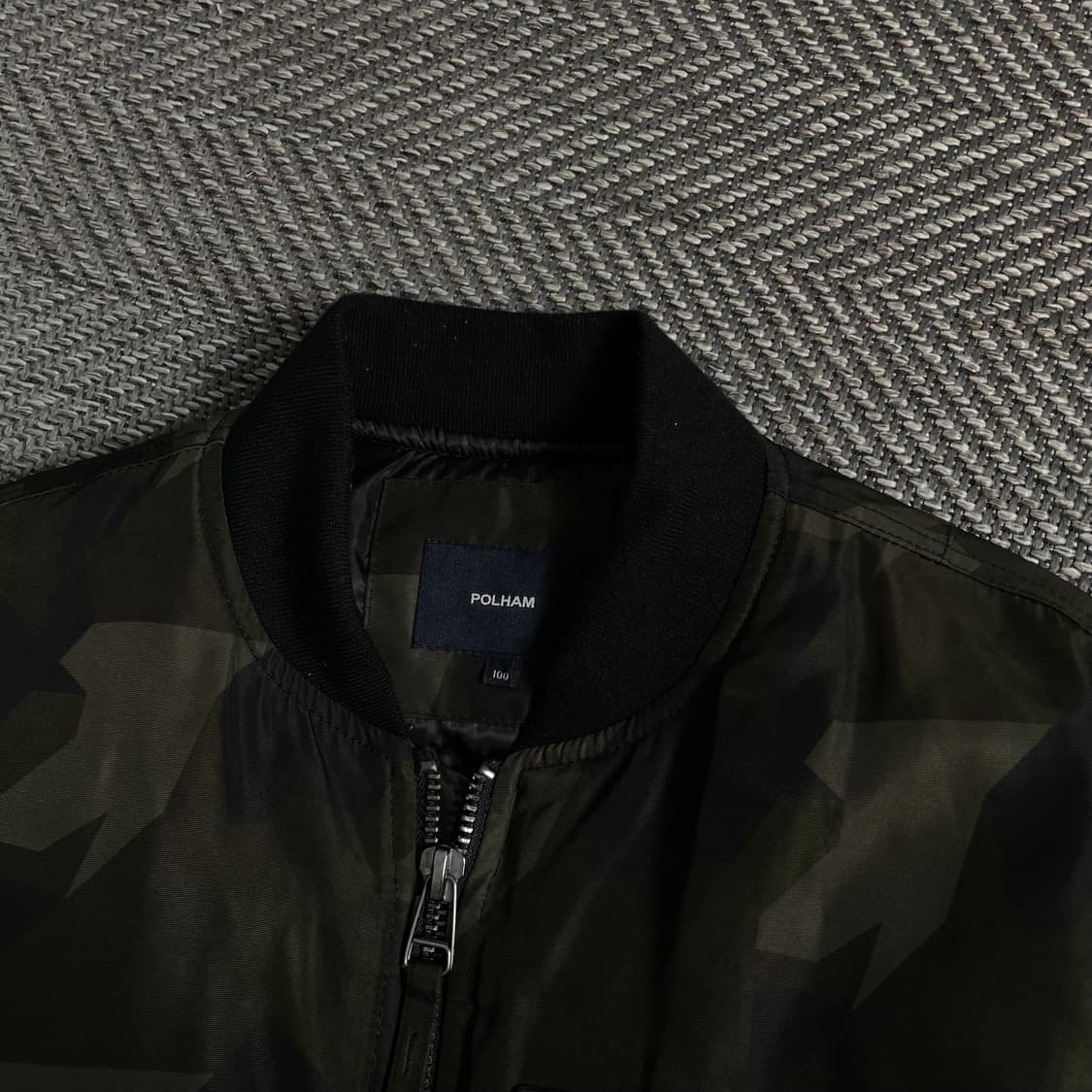 폴햄 퀄팅 누빔 카모 블루종 자켓o 4672 상품이미지6