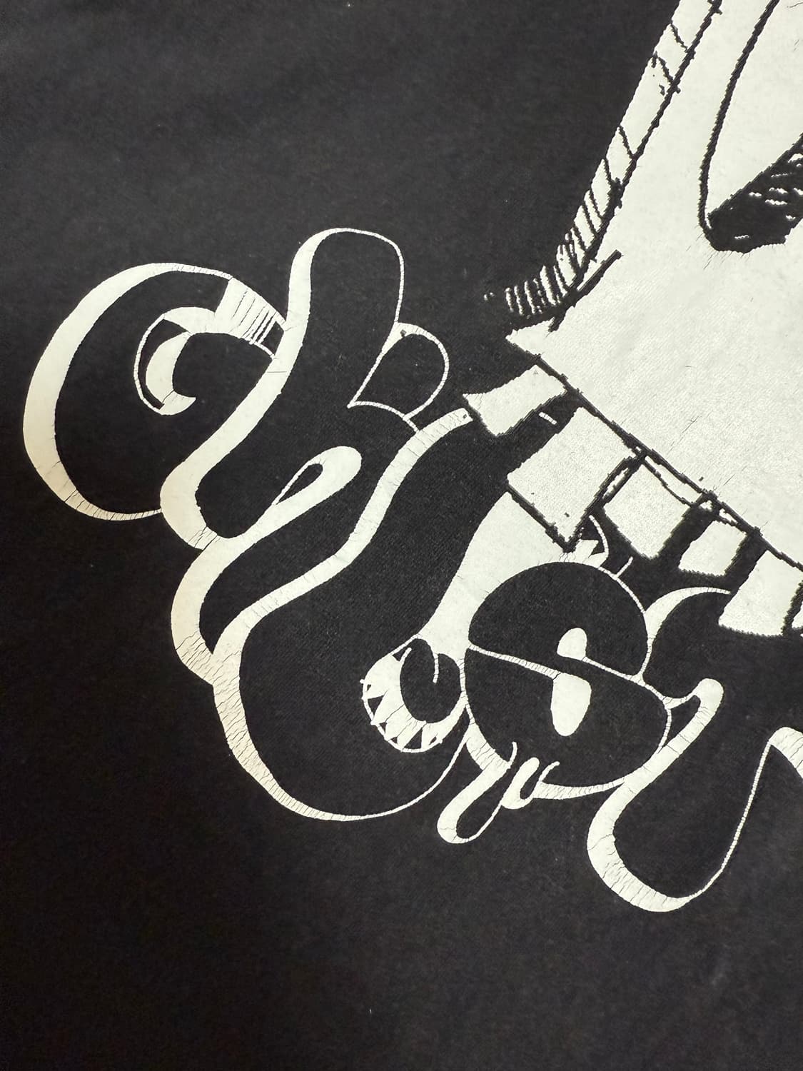 스투시 X 고스트 프린팅 반팔 블랙 상품이미지5