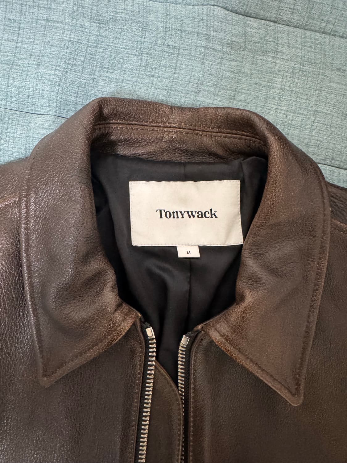 토니웩 크롭레더 자켓 상품이미지3