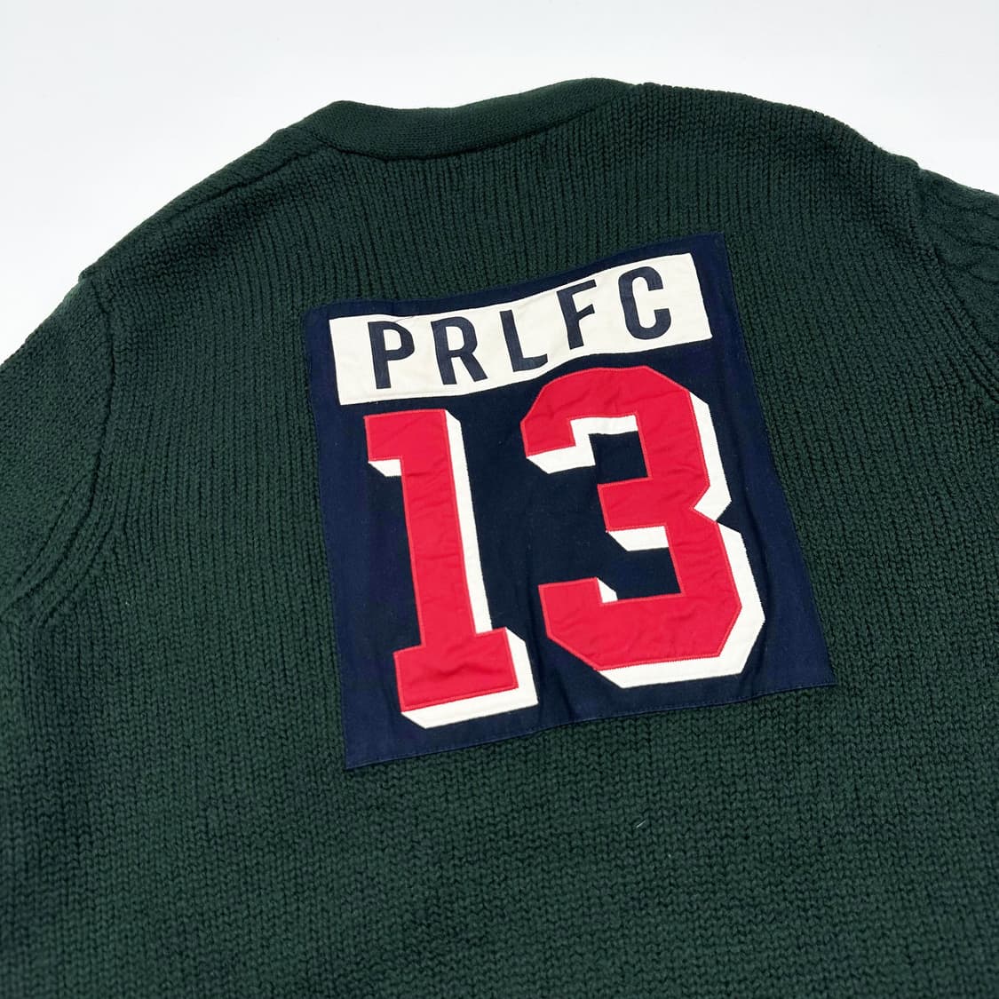 폴로 랄프로렌 클래식 패치 헤비 울 니트 가디건 실측M 상품이미지5