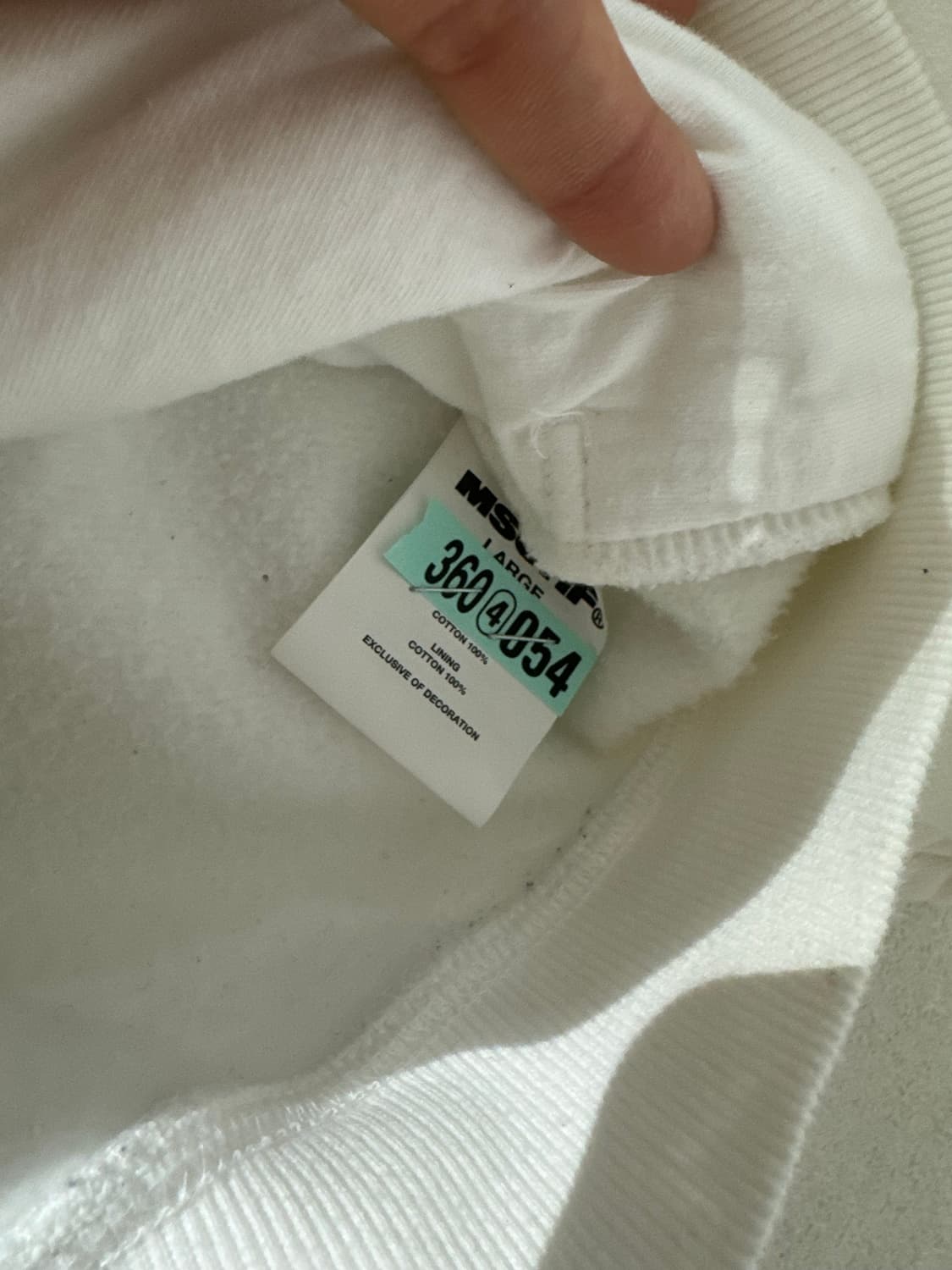 미스치프 패널드 와플 후드집업 화이트 라지 상품이미지2