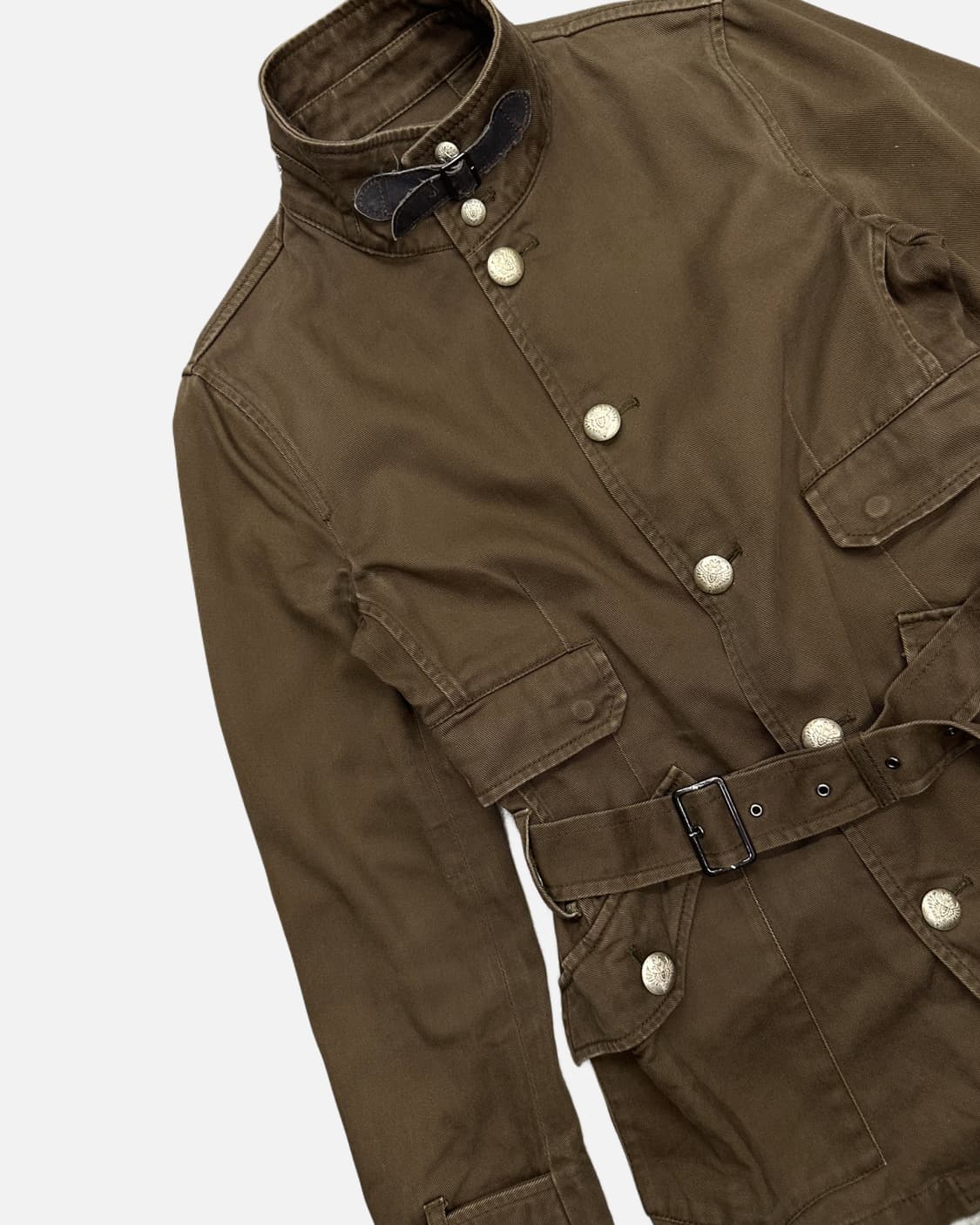 dark khaki belted military jacket 상품이미지3