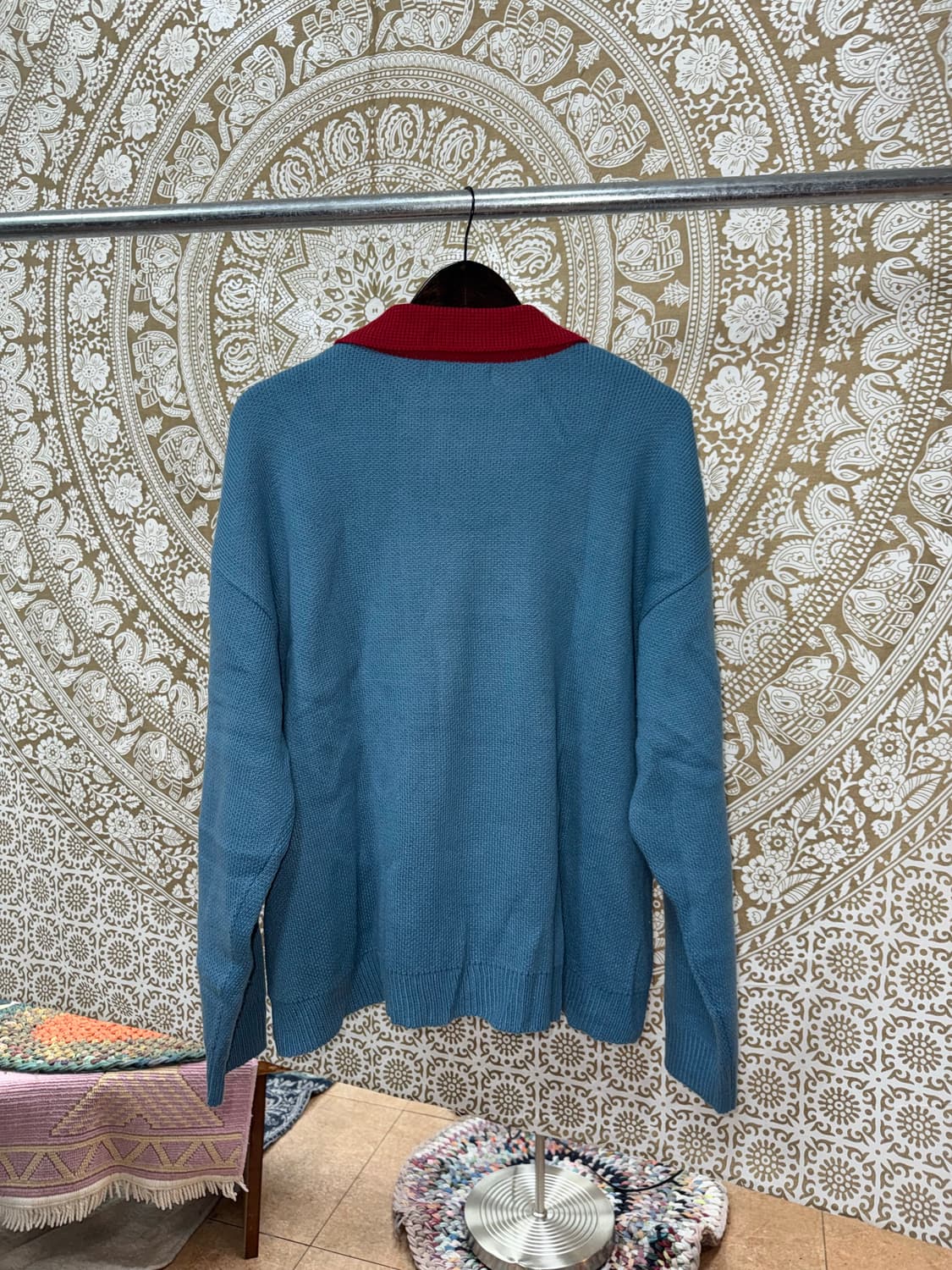 WAI KEI 투톤 배색 니트 가디건  상품이미지6