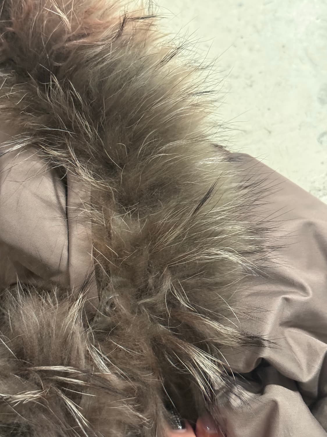 Fairy raccoon fur point knit mix padding 상품이미지7