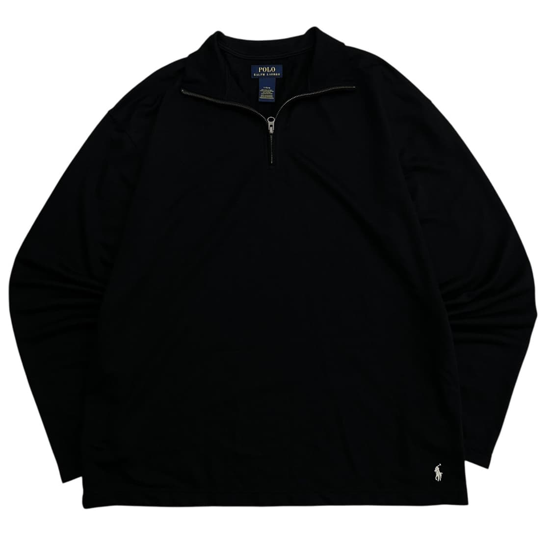 폴로 랄프로렌 블랙 반집업 롱슬리브 L 상품이미지2