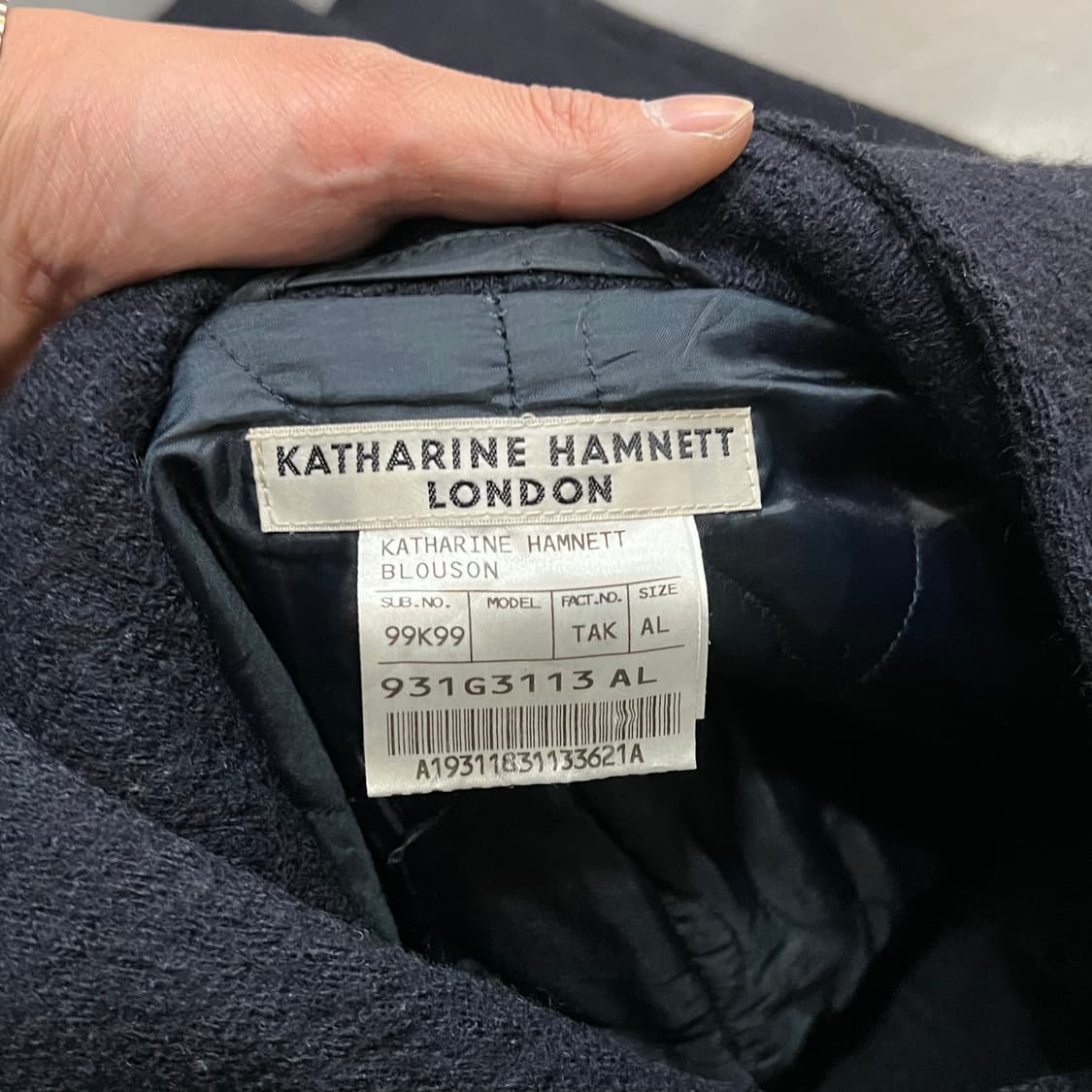  캐서린 햄넷 후드 더블 코트 y14799 상품이미지5