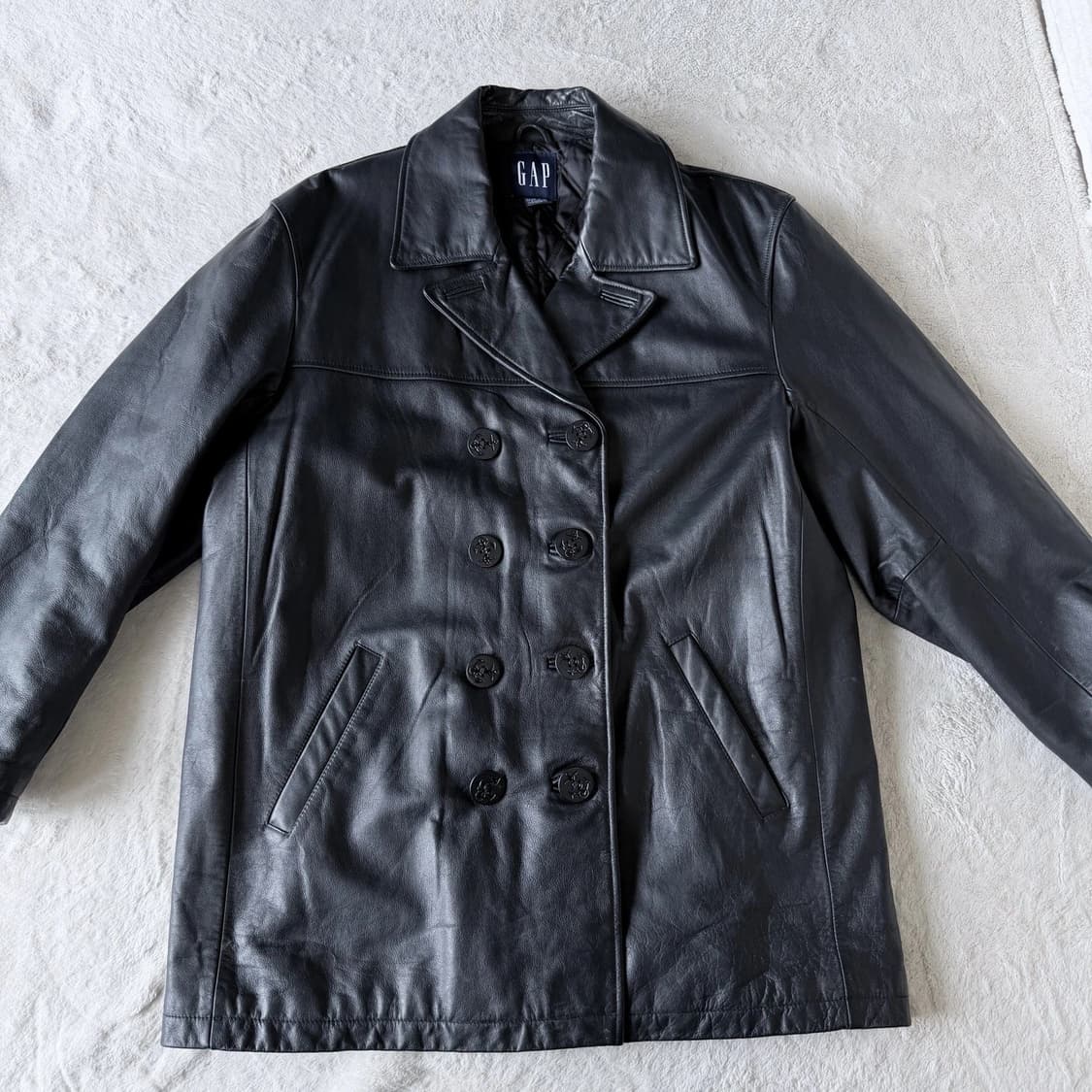 올드 갭 빈티지 레더 피코트 상품이미지1