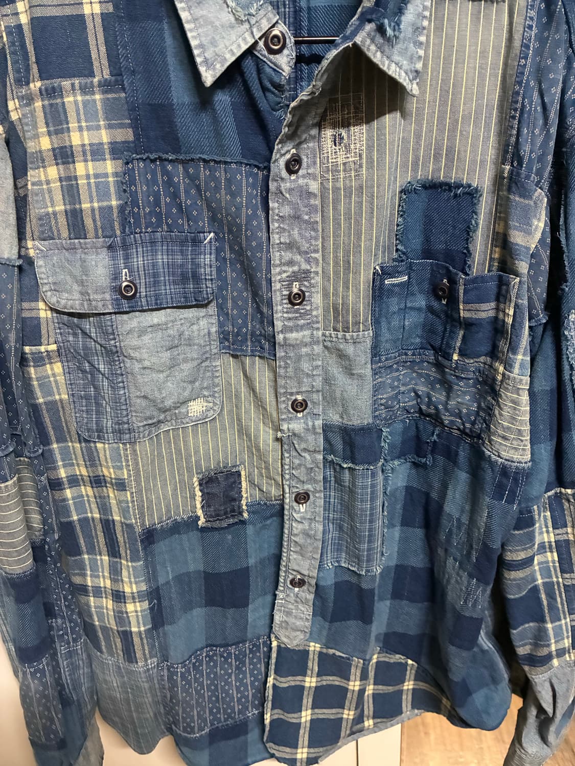 [새상품] 폴로랄프로렌 클래식핏 인디고 패치워크 워크셔츠 100/L 상품이미지8