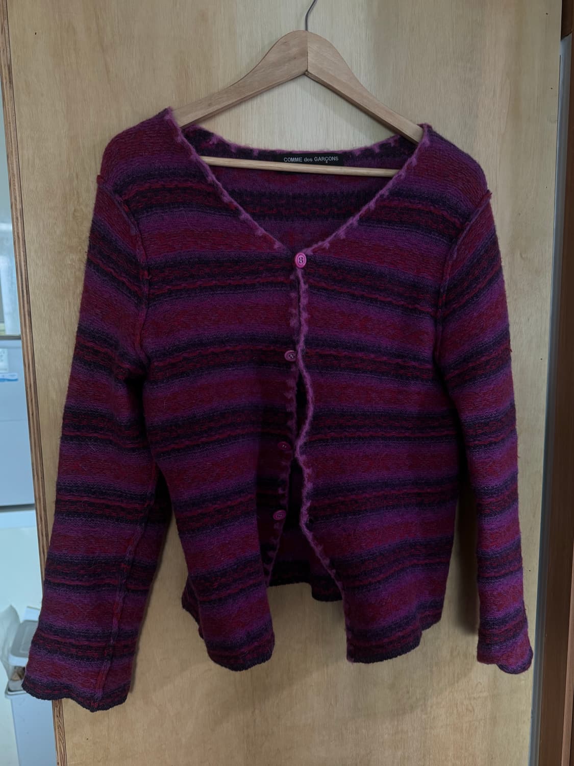 꼼데가르송 옴므플러스99aw 축융 울가디건 상품이미지2