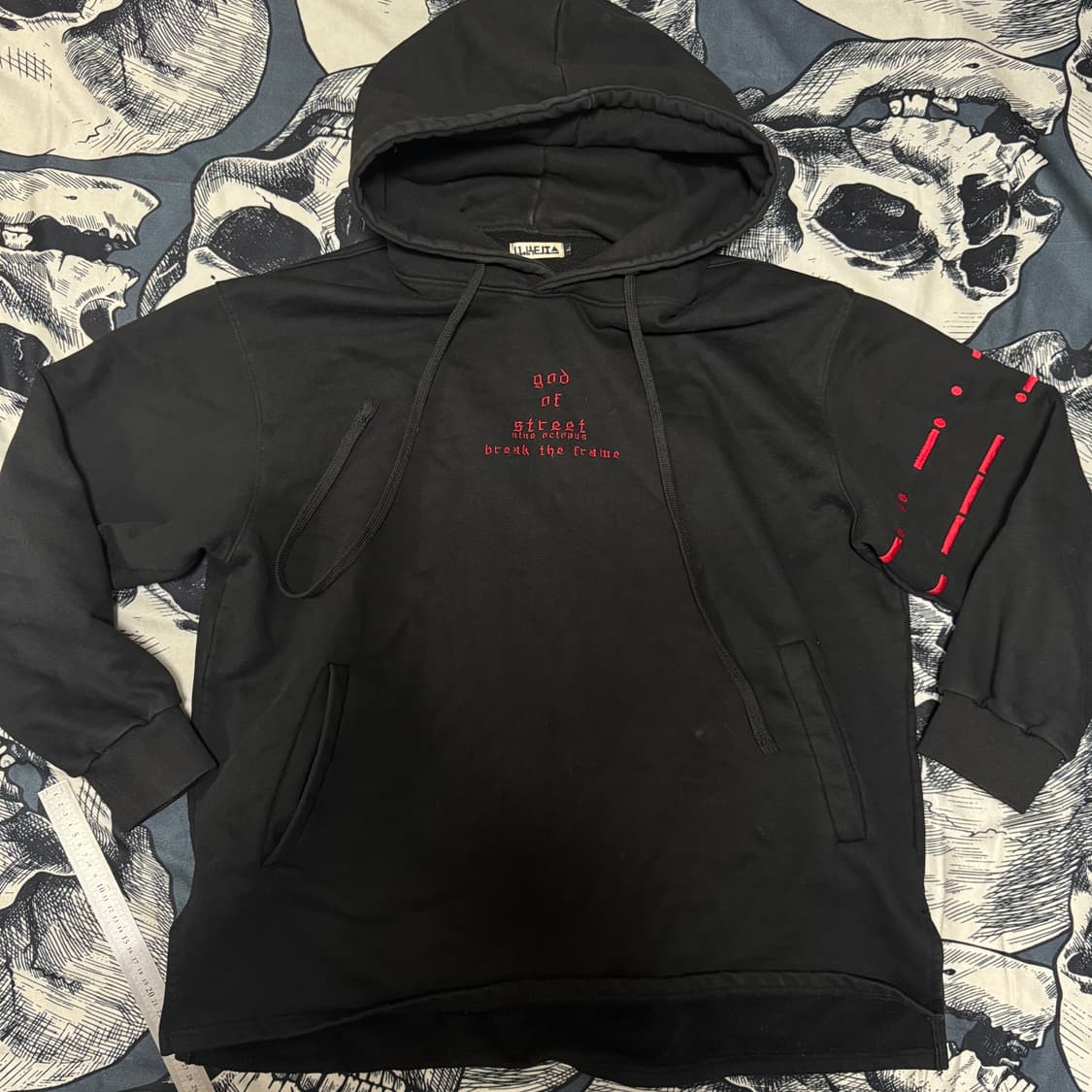 나인옥토퍼스 자수후드티 L사이즈  상품이미지2