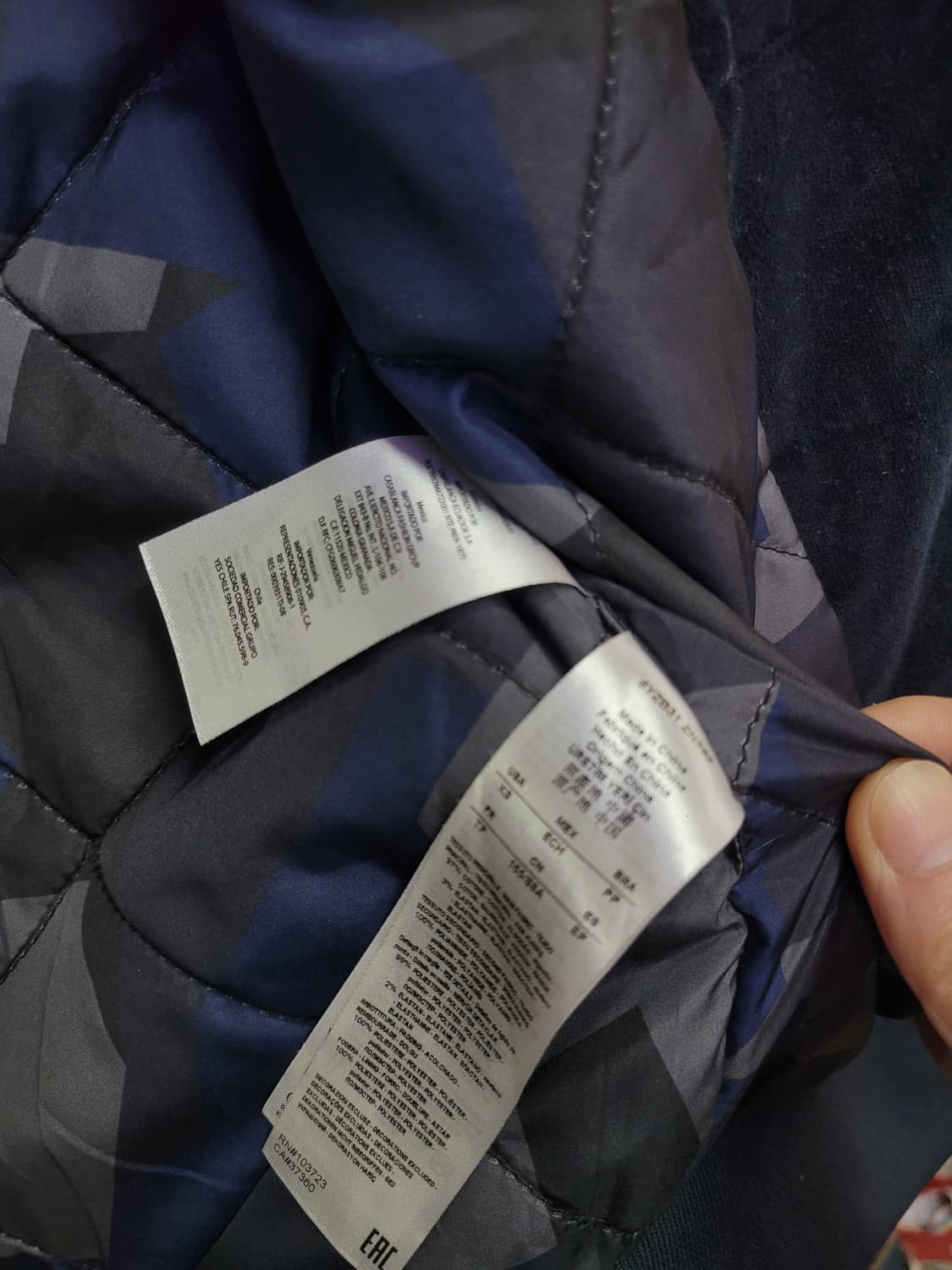 ARMANI 아르마니 익스체인지 네이비 점퍼 패딩 상품이미지5