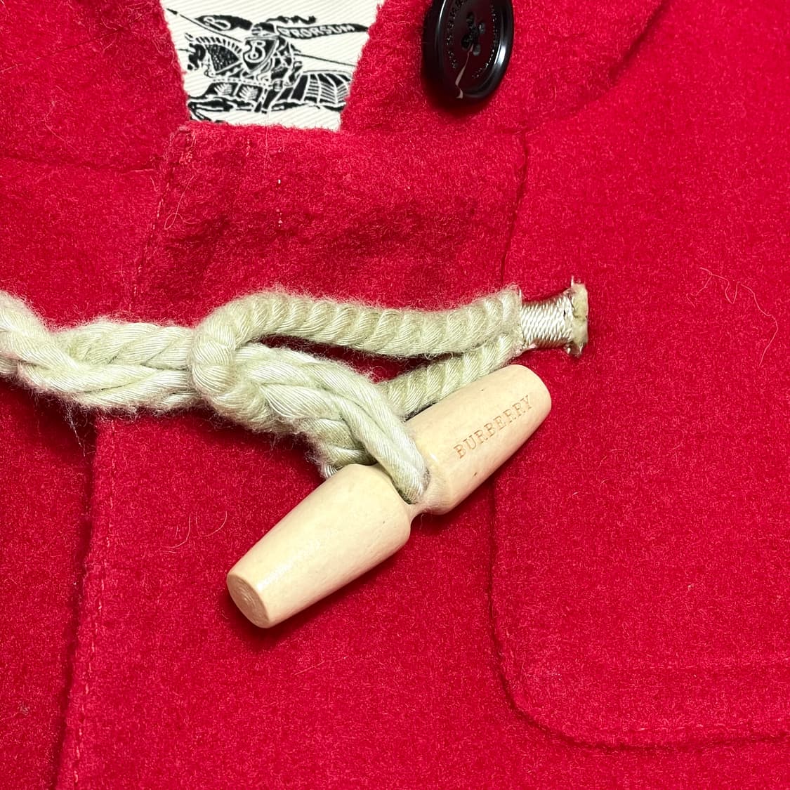 버버리 레드 떡볶이 코트 아동6Y/120 상품이미지3