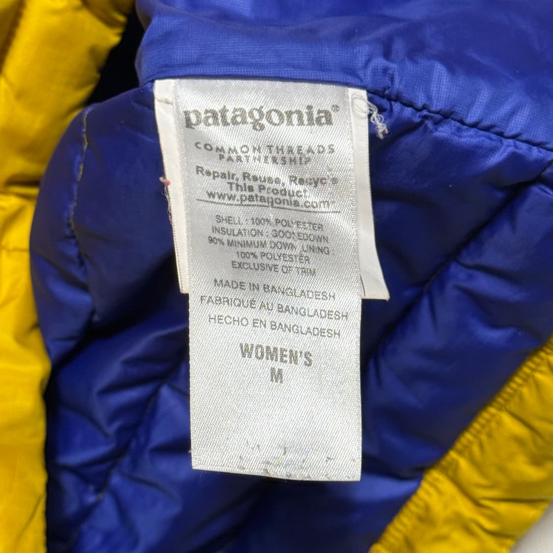 Patagonia 여성용 옐로우 경량 패딩 상품이미지4