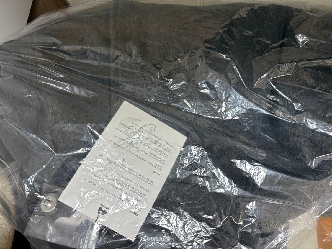 허그유어스킨 후드 하프 코트 챠콜 상품이미지2