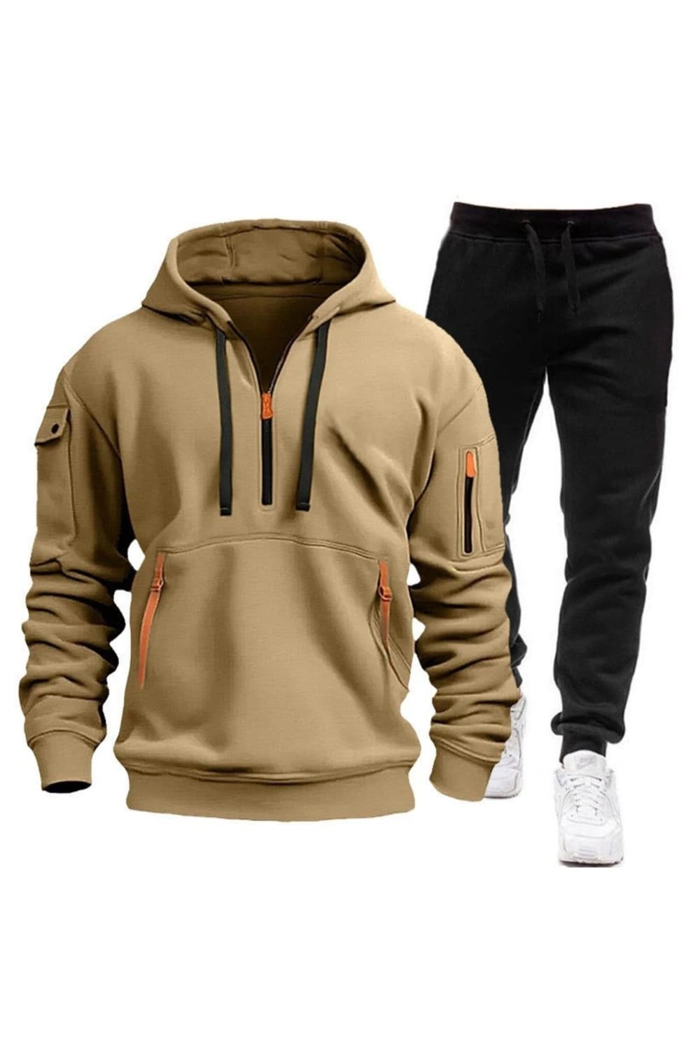 캐주얼 포켓 후드티 상하의세트 풀오버 후드티 실용적 일상운동복

싸이즈  상품이미지3