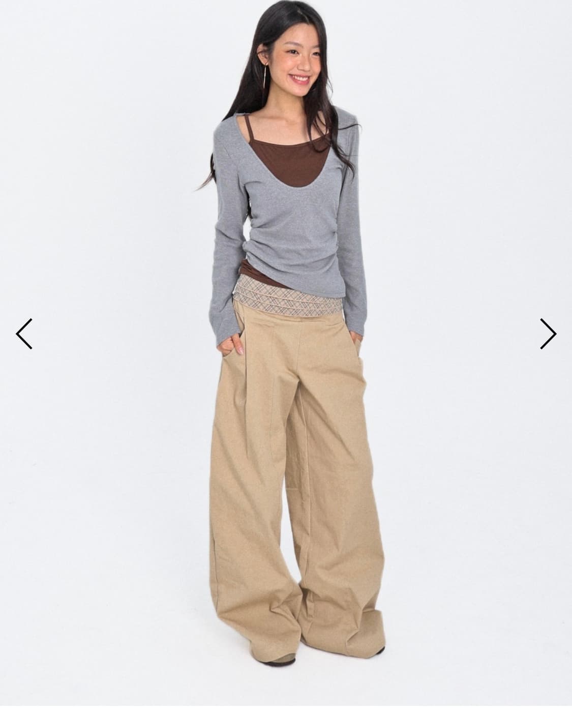 오운서 와이드팬츠 S 상품이미지1