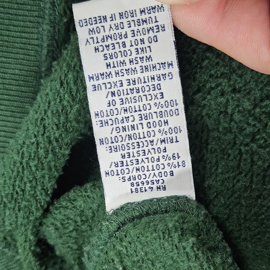 XL) 00's 폴로 랄프로렌 그린 기모 후드집업 상품이미지7