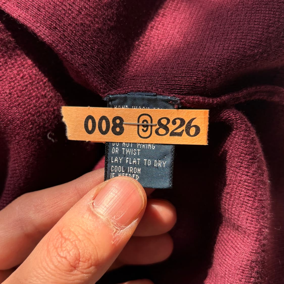 폴로 랄프로렌 버건디 브이넥 니트 XL 상품이미지8