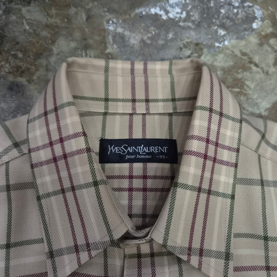 95) 빈티지 입생로랑 체크셔츠 남방 상품이미지3