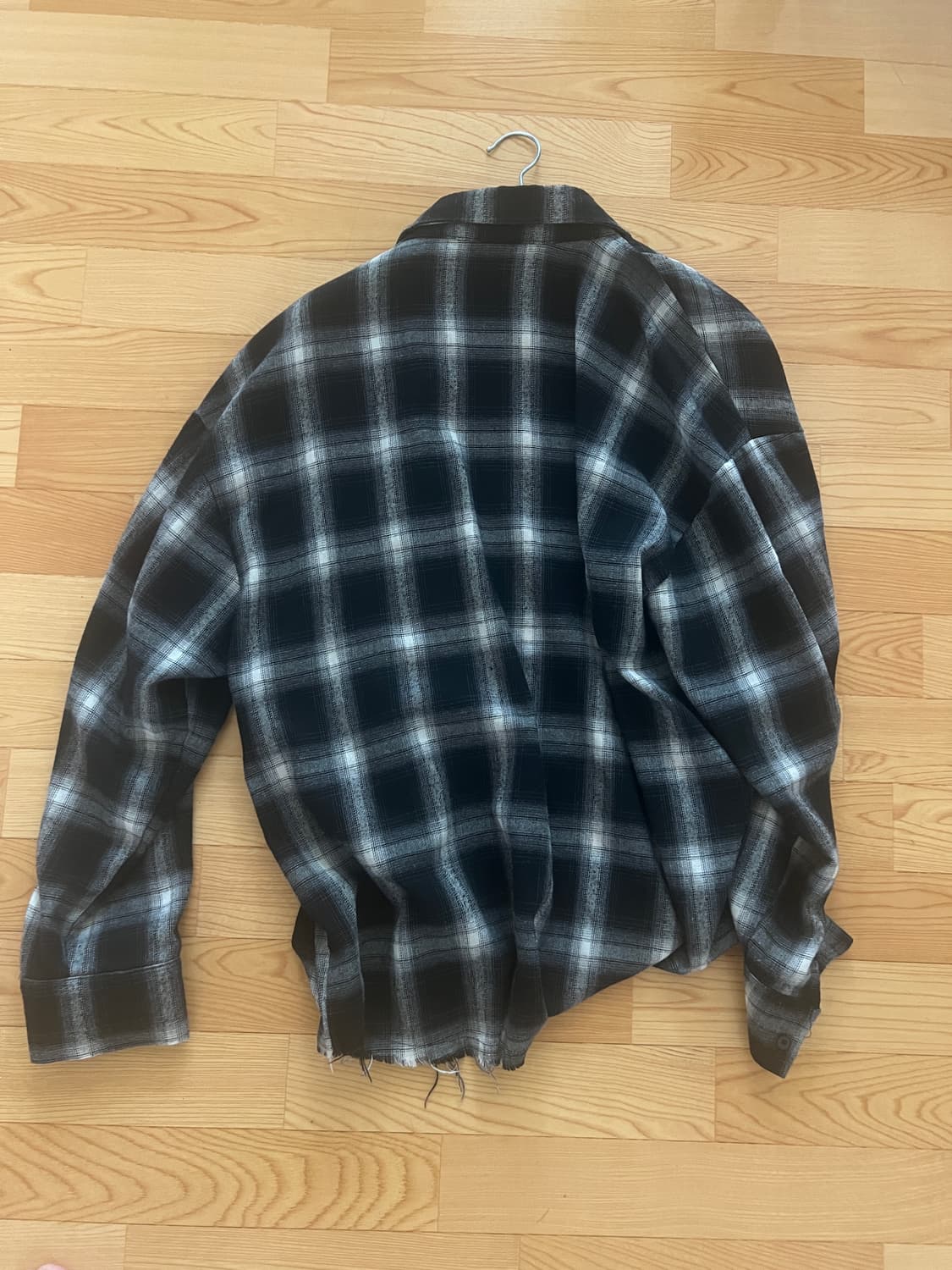 빈티지 데미지 체크 셔츠 상품이미지2