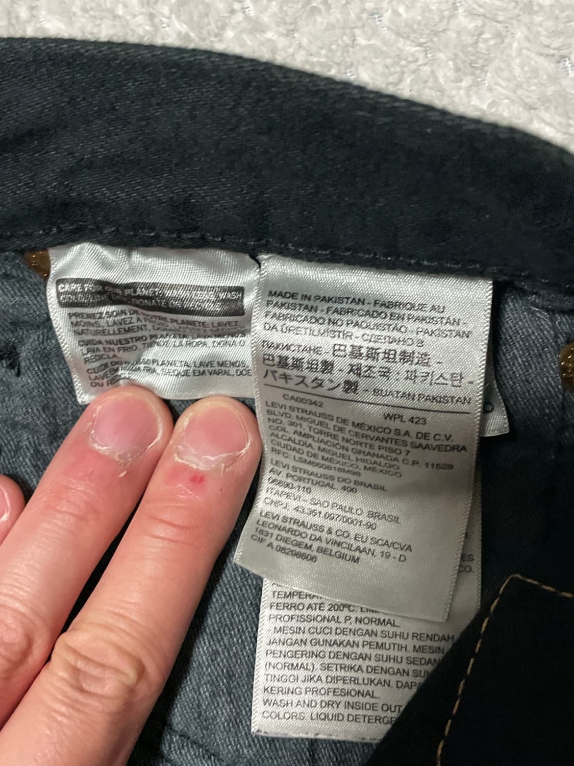 [30X32] 리바이스 501 오리지널 핏 프리미엄 빅E 데님 흑청 상품이미지9