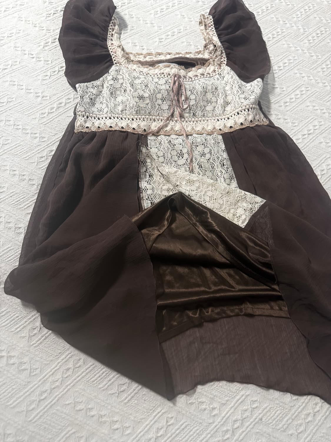 레이스 모티프 버튼 폴라넥 원피스 2pcs SET 상품이미지9