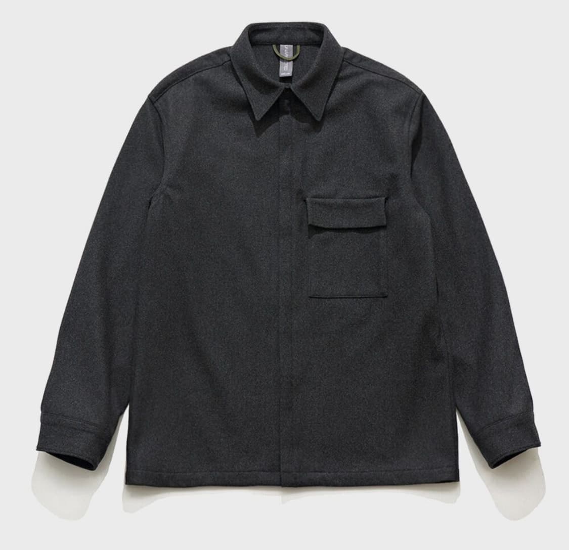 새상품(L) 언어펙티드 집 업 셔츠자켓 챠콜 상품이미지4