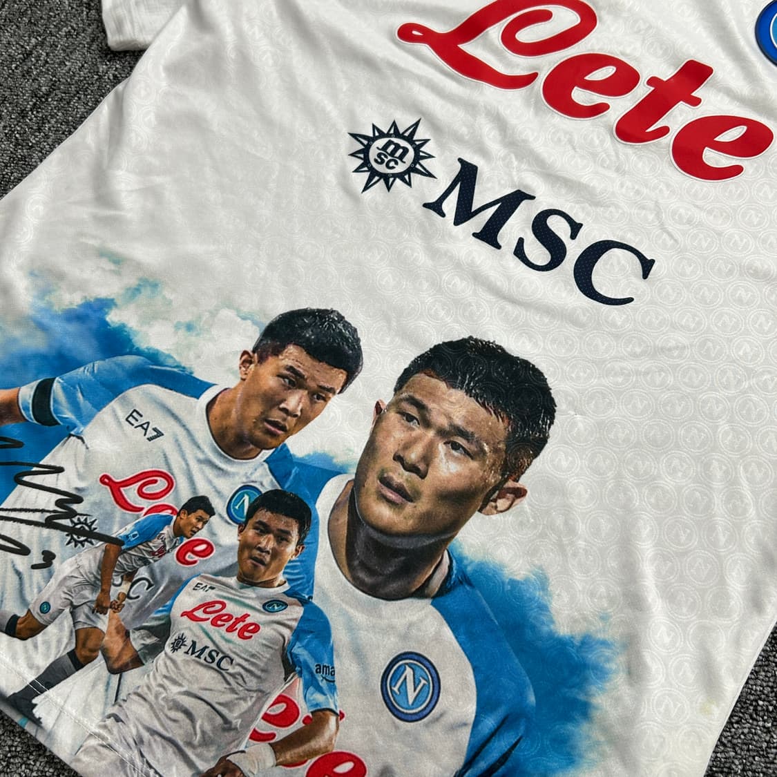 EA7 22-23 김민재 나폴리 페이스 게임 우승 기념 져지 XL  상품이미지5