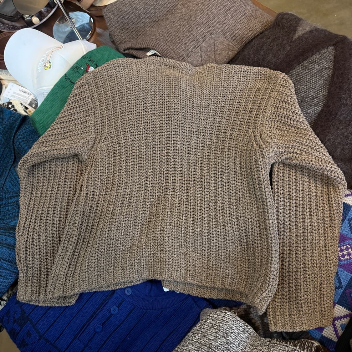 베네통 이탈리아 생산 실크 혼방 코튼 니트 가디건 XS XXS 150 상품이미지5