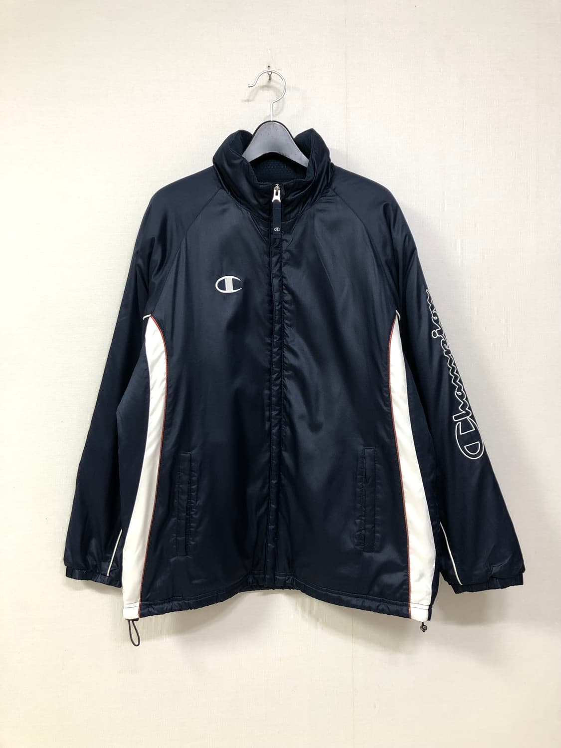 챔피온 오버핏 패딩 플리스 바람막이 자켓 _ 네이비 상품이미지1