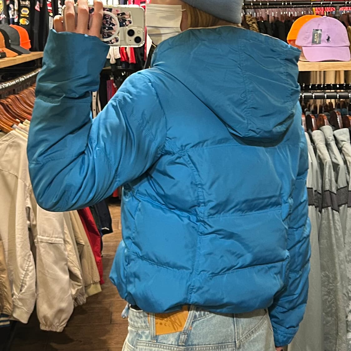 [HI] 아베크롬비 숏패딩 블루  상품이미지5