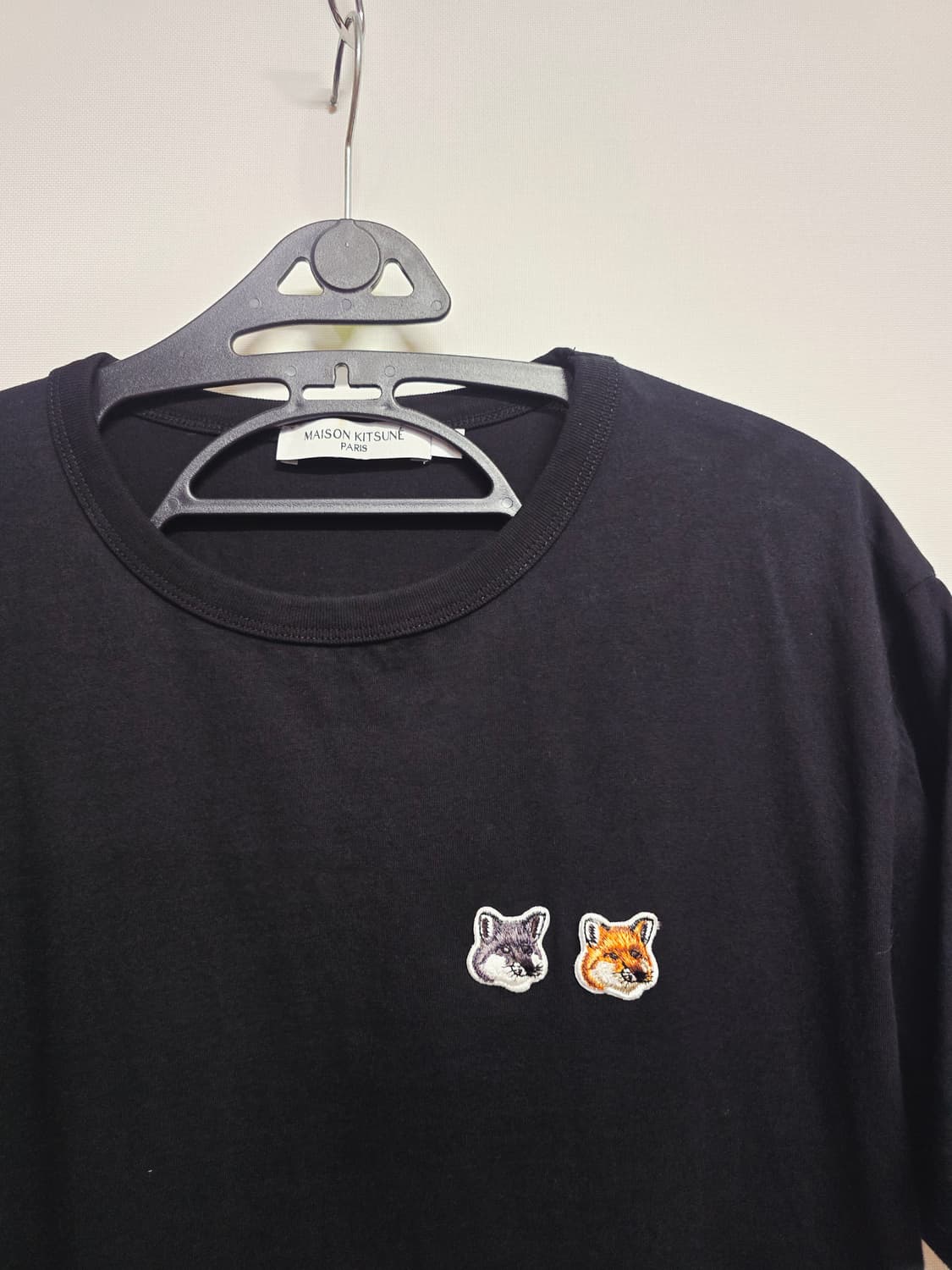 메종키츠네 더블 폭스 블랙 반팔 티셔츠 상품이미지2