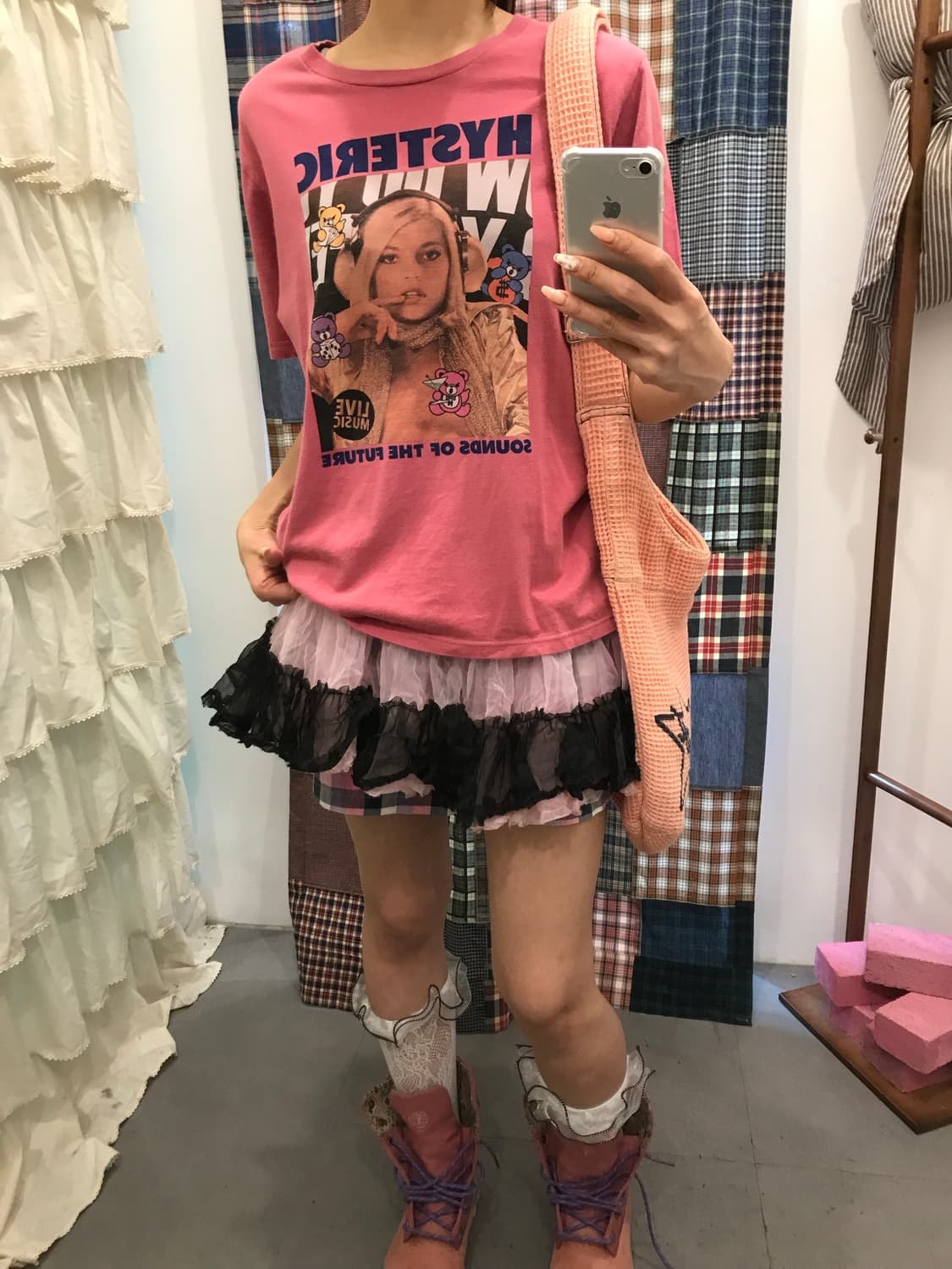 히스테릭글래머 히스걸 퍽베어 반팔티 상품이미지2