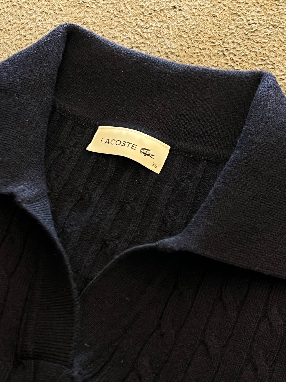라코스테 꽈배기 카라 니트 처분  상품이미지3