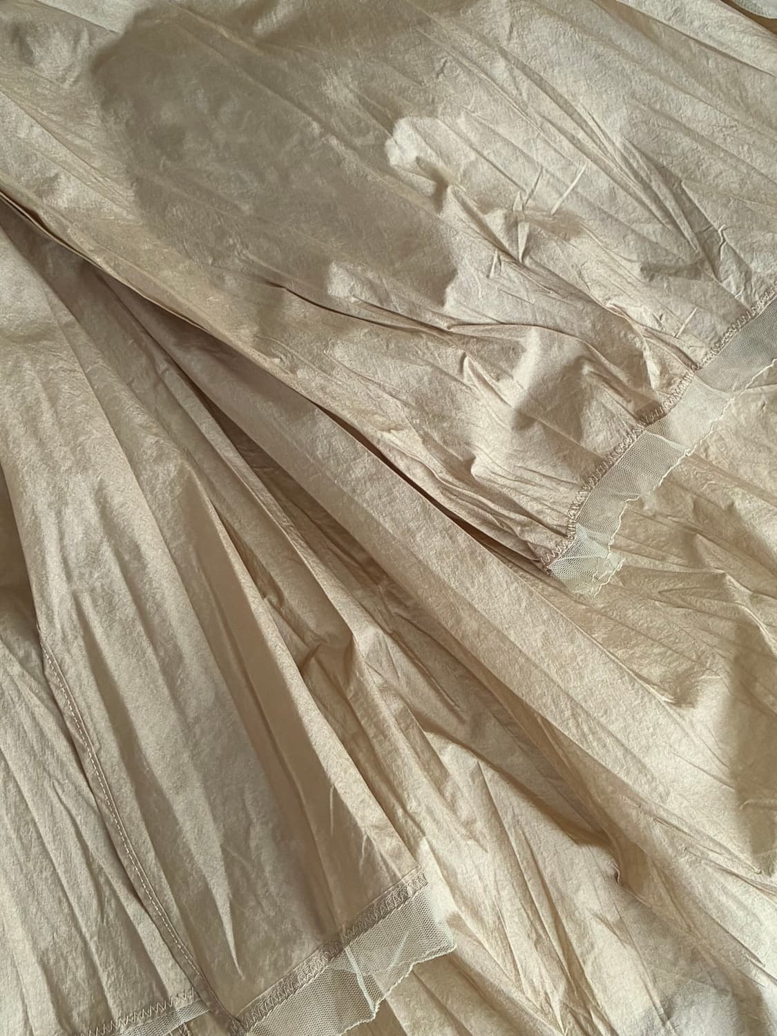 64-94) 한섬 타임 23 TIME 나일론 롱스커트 베이지 상품이미지8