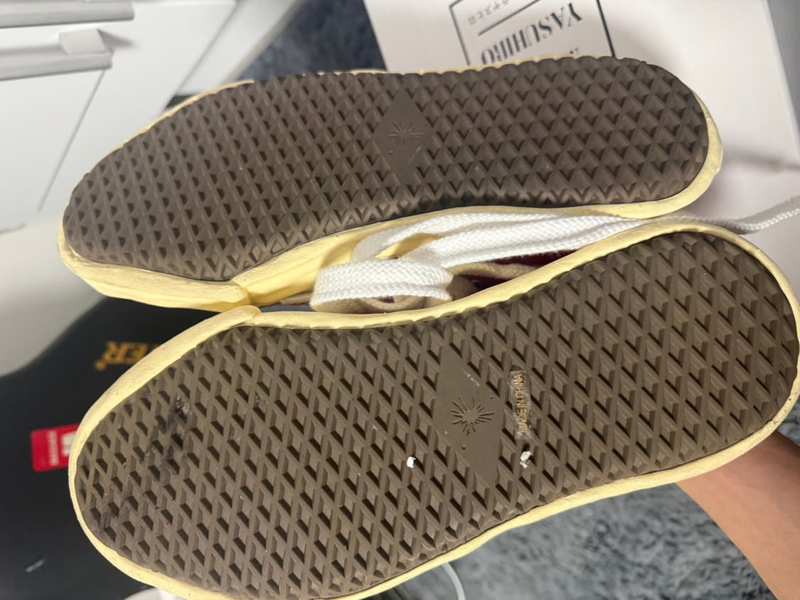 ( 43 )메종 미하라 야스히로 피터슨 OG 솔 캔버스 로우탑 레드 상품이미지4