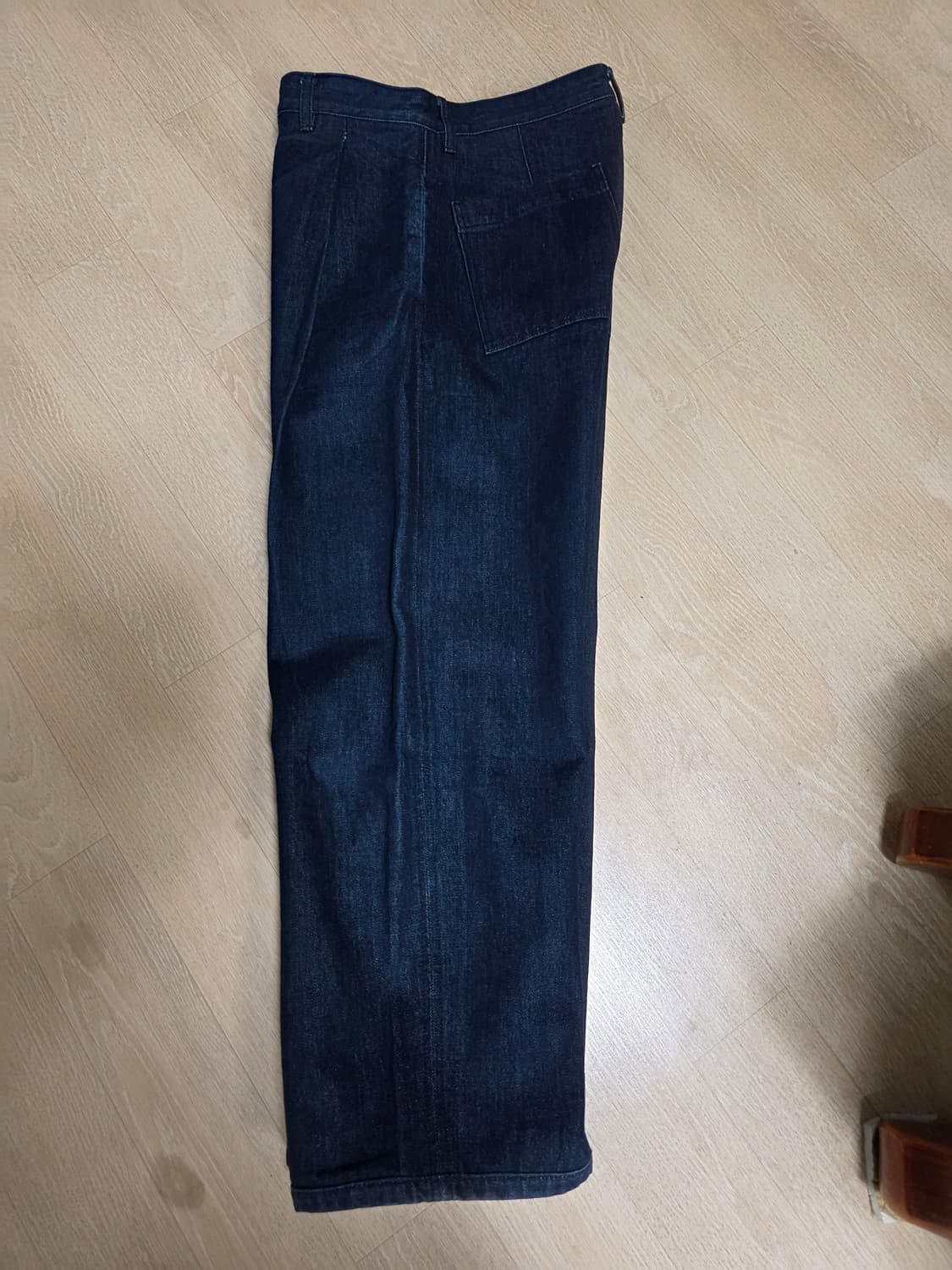 벨리에 와이드핏 원턱 데님 팬츠 M 상품이미지4