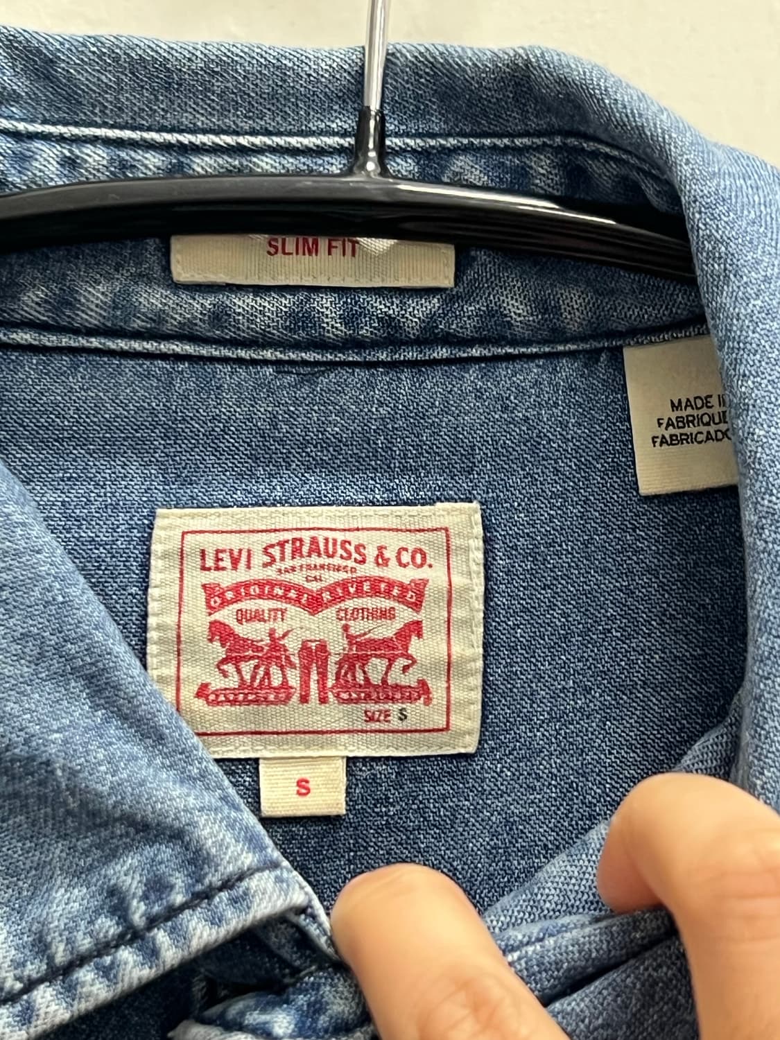 리바이스 슬림핏 웨스턴 데님 셔츠 상품이미지4