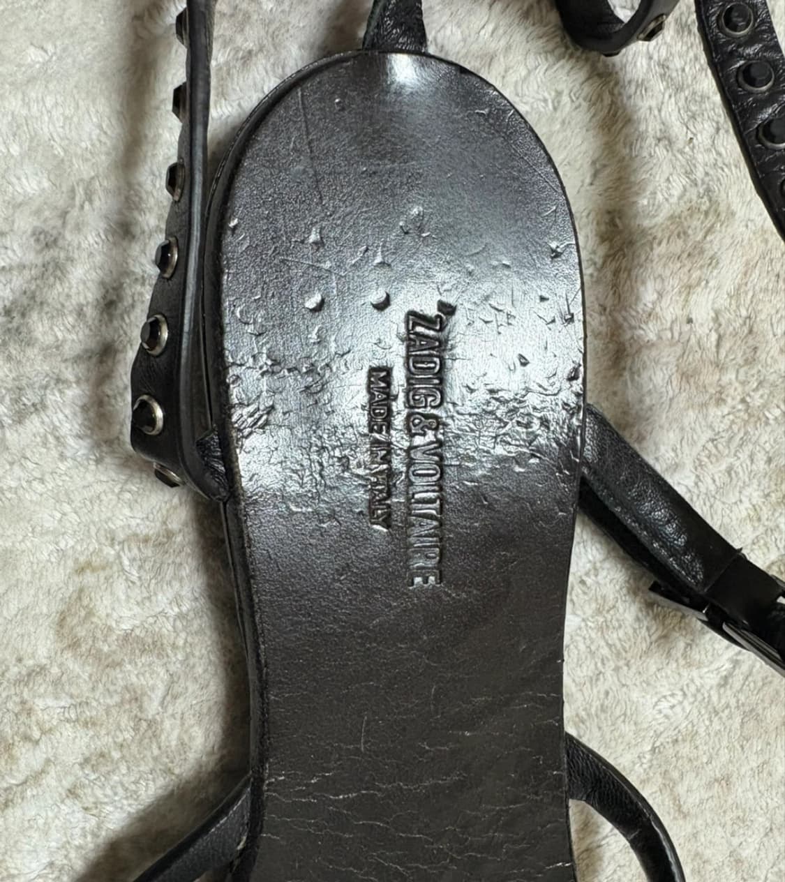쟈딕앤볼테르 ZADIG & VOLTAIRE 블랙 스터드 레더샌들 38 상품이미지4