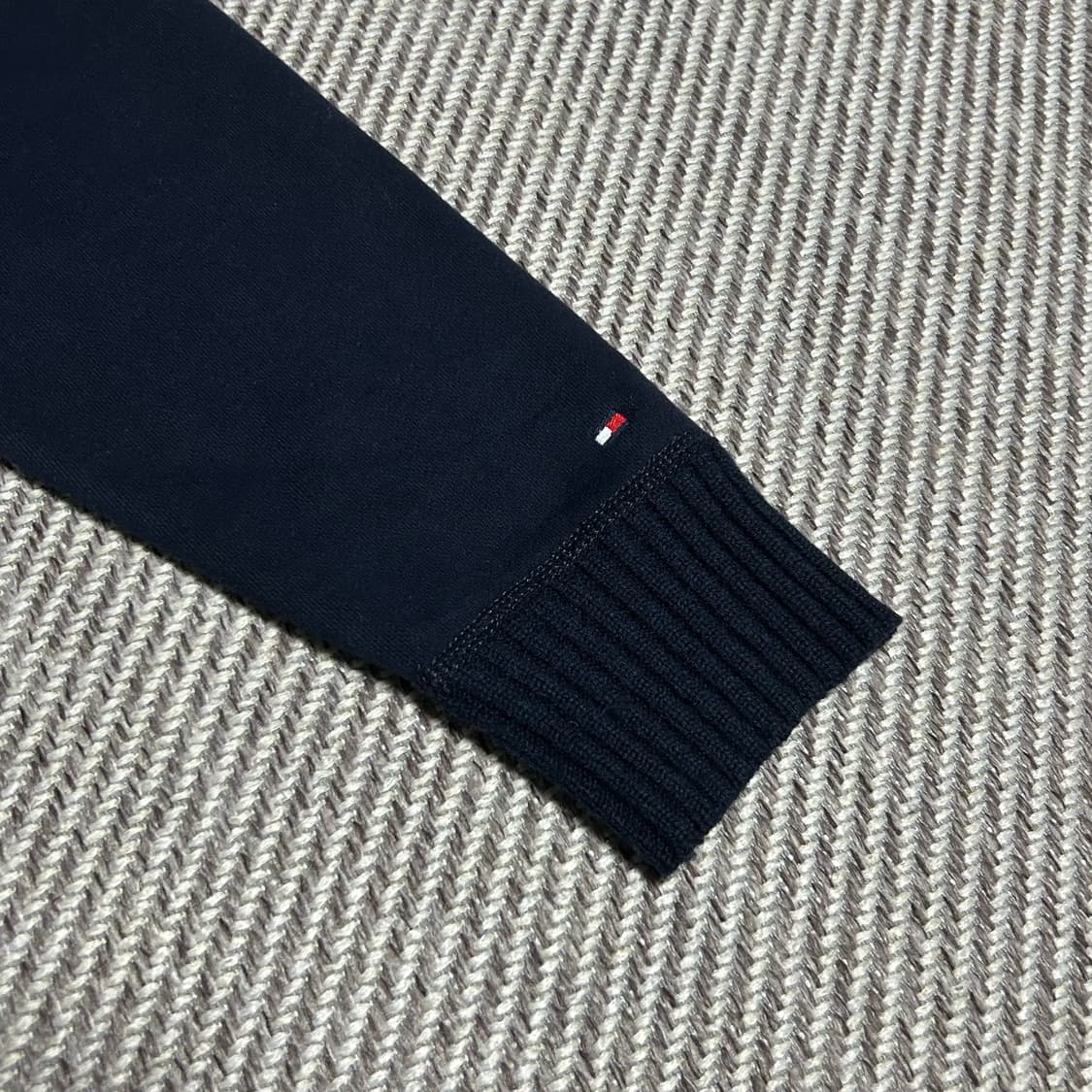 [M] Tommy 타미힐피거 네이비 기모 반집업 후드티 상품이미지4