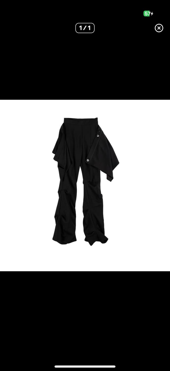 오호스 랩 오버 핀턱팬츠 상품이미지3