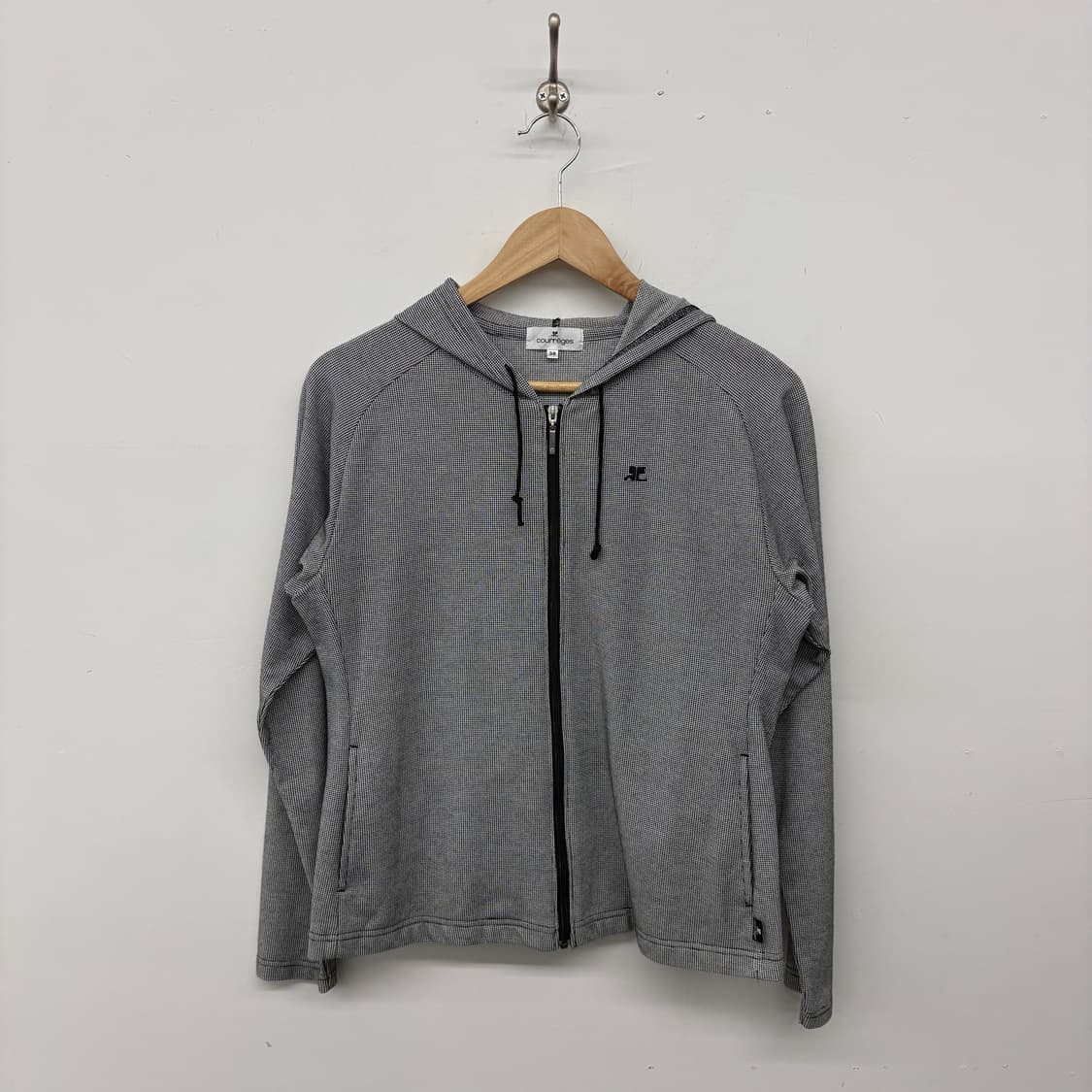 COURREGES 꾸레쥬 체크 후드 집업 여/S 상품이미지1