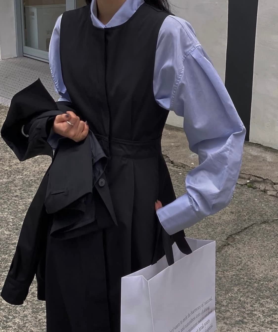 트리밍버드 3way 트렌치코트 블랙 상품이미지3