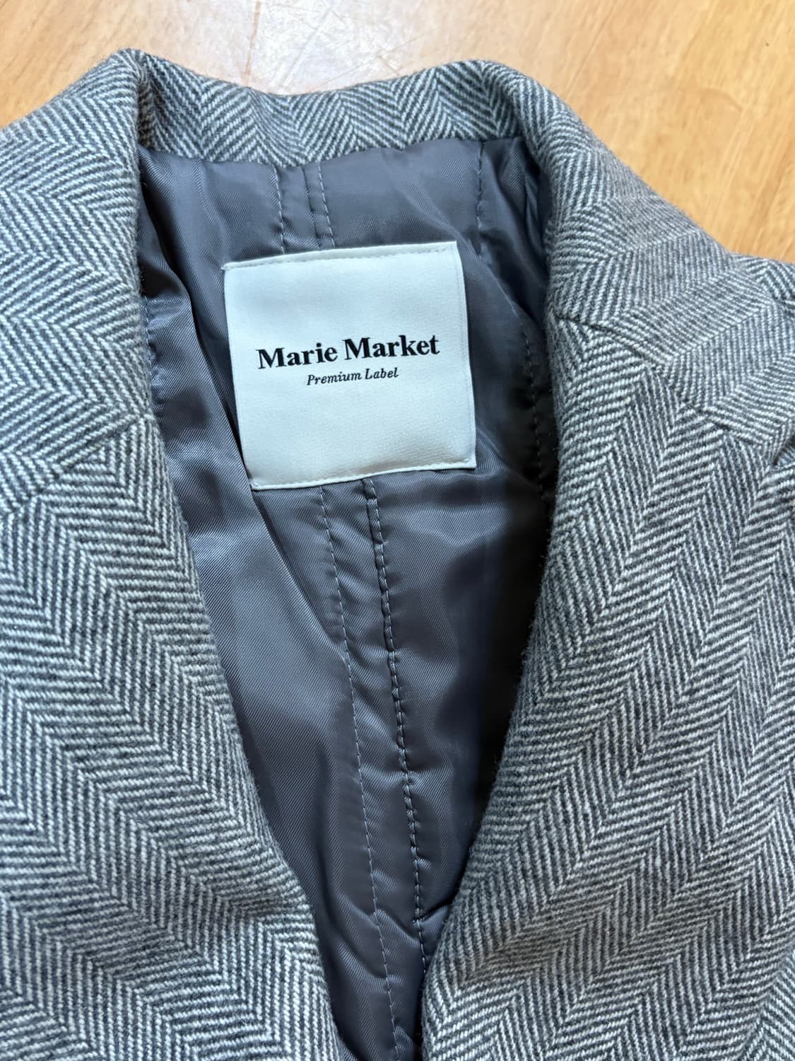 빈티지 하이 퀄리티 헤링본 더블 코트 상품이미지7