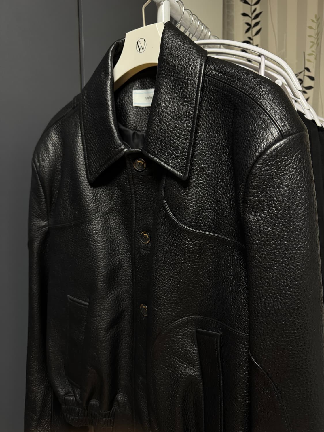 웨이비니스 flow line 레더 자켓 2 상품이미지1