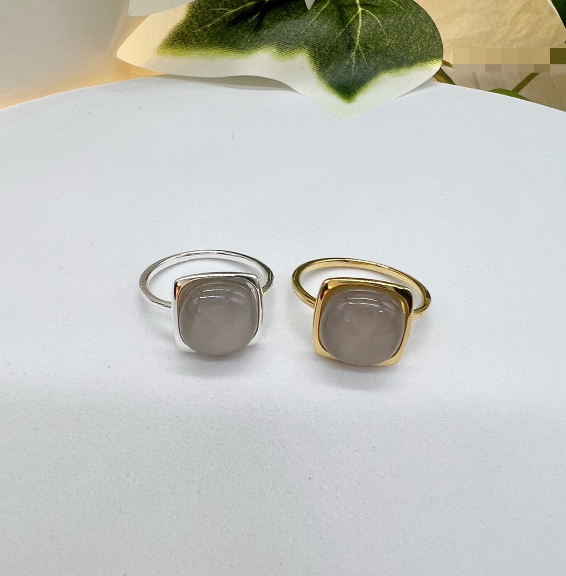 실버925 천연석 반지 / 그레이 문스톤 상품이미지4