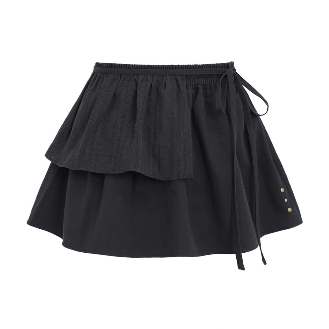 플라즈마스페어 2 WAY 듀엣 미니 프릴 플레어 레이어드 랩스커트 상품이미지1