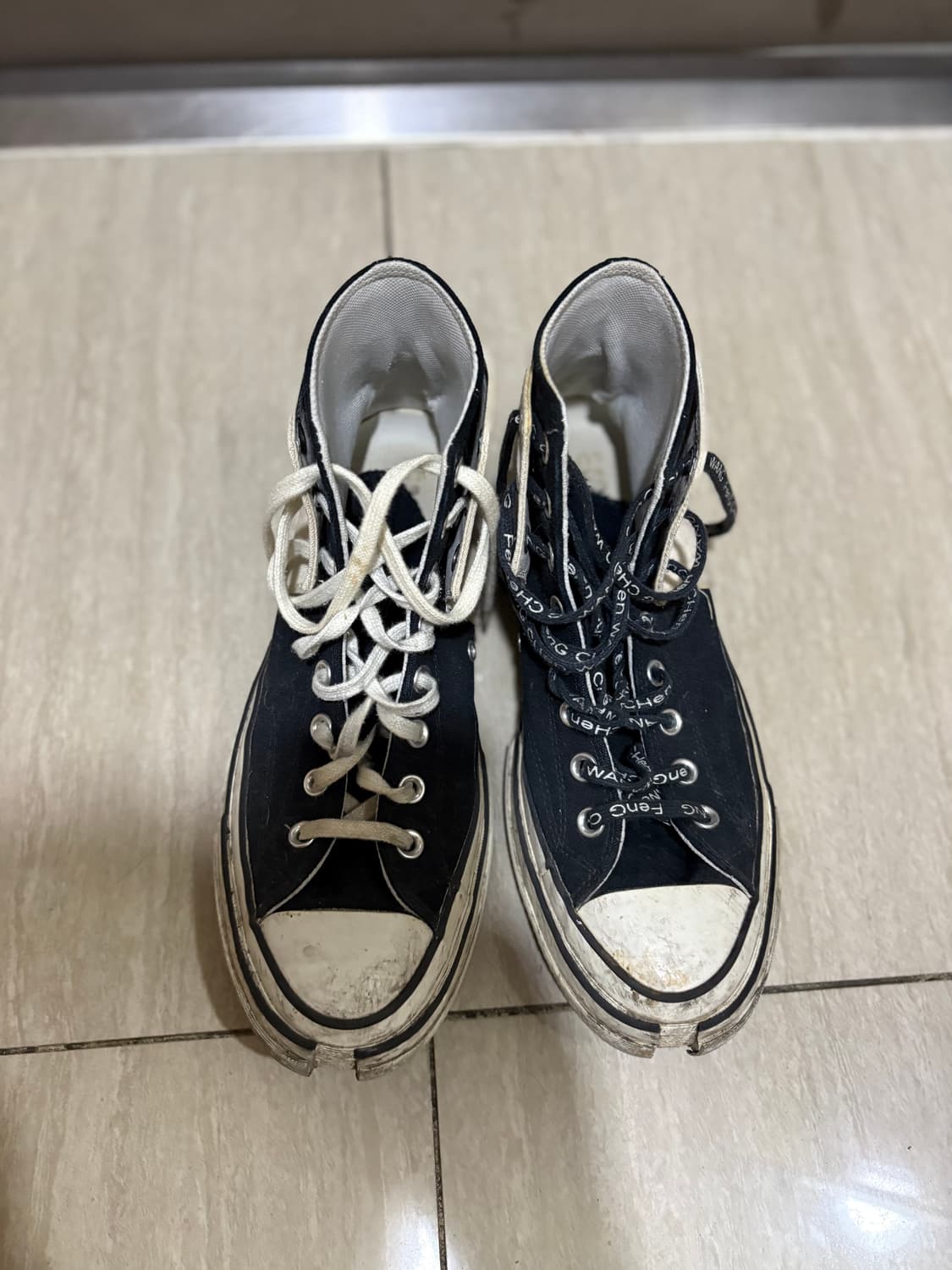 컨버스 x 펑첸왕 블랙화이트 상품이미지1