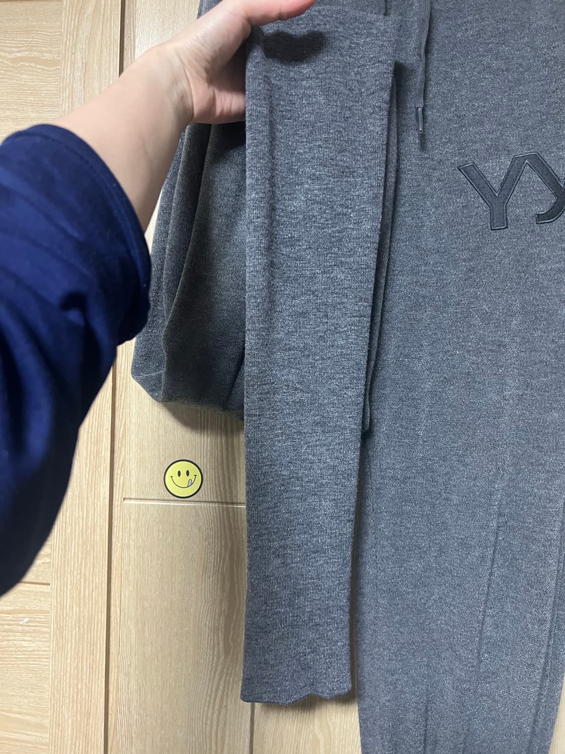 LAYERED KNEE SOCKS PANTS, CHARCOAL 상품이미지6